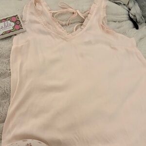 Lauren Conrad Soft Pink Ruffle Top